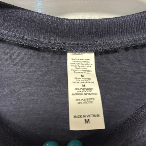 “LUCKY” Gold Sequined, Navy, Wide Neck, Short Sleeve Dolman Shirt - Picture 2 of 6